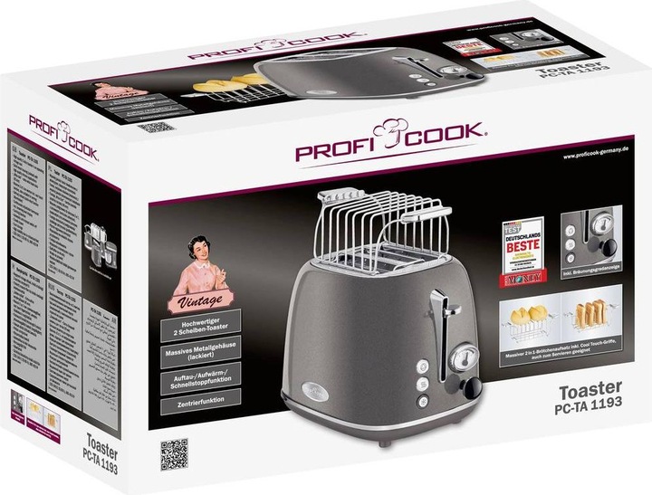 Immagine prodotto Proficook Tostapane PC-TA 1193 Antracite/Acciaio inossidabile
