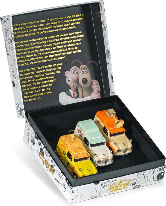 Actual product image Corgi Wallace & Gromit Austin A35 Van Collection - Cheese Please! Top Bun Spick & Spanmobile