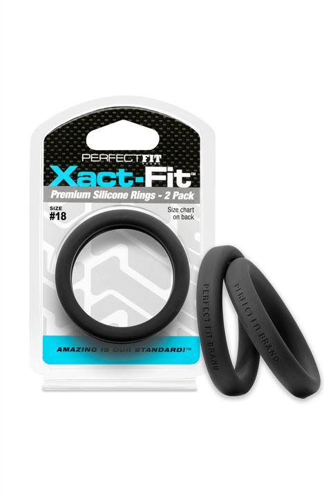 Actual product image PerfectFitBrand #18 Xact-Fit Cockring 2-Pack (4.60 cm)