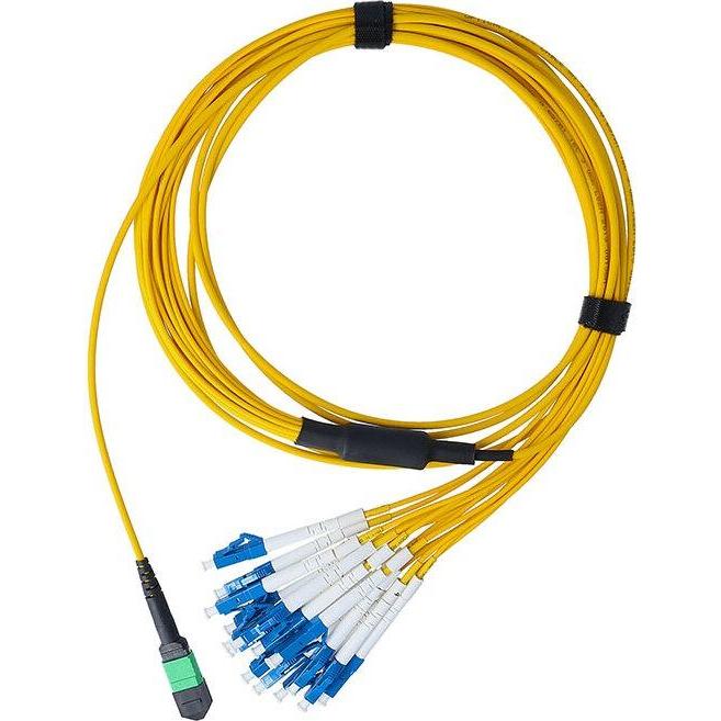 BlueOptics LWL MPO/8xLC Duplex Breakout Kabel G.657.A1 Singlemode 10 Meter (10 m), Netzwerkkabel