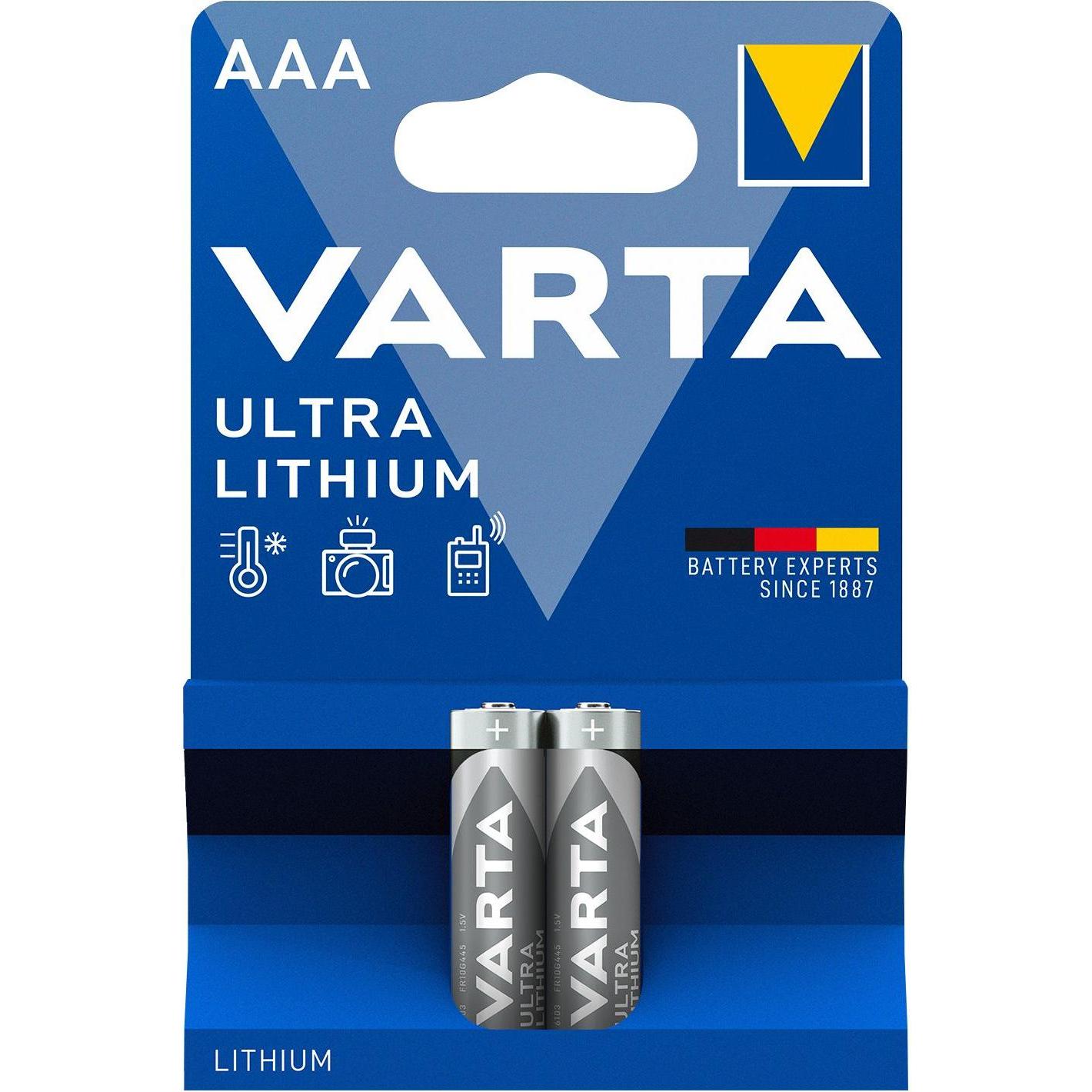 Varta ULTRA Litio (2 pz., AAA, 1100 mAh), Batterie + pile