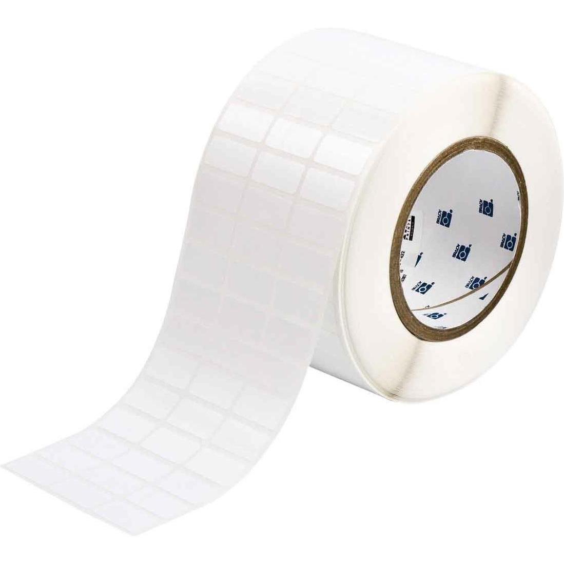 Brady, Etiketten, THT-5-8591-10-WT, Polyester, Weiss, Glänzend, 25.40 x 12.70 mm, permanent, 3-bahnig (10000 E.