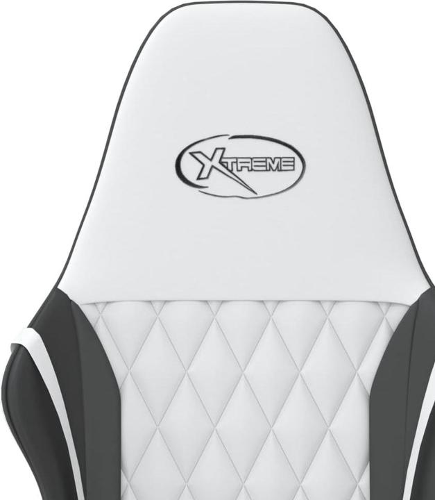 Image du produit vidaXL Gaming-Stuhl Weiss und Schwarz Kunstleder,Farbe: Weiss und