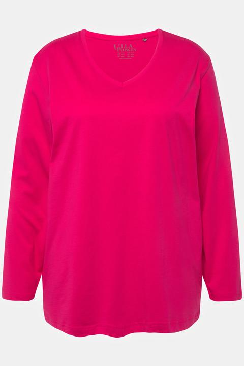 Produktbild Ulla Popken Shirt, V-Ausschnitt, Relaxed, Langarm (54, 56)