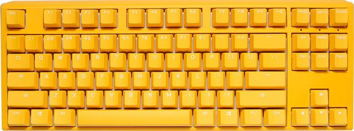 Actual product image Ducky One 3 Yellow TKL Gaming Keyboard, RGB LED - MX-Blue (US) (US, Cable)