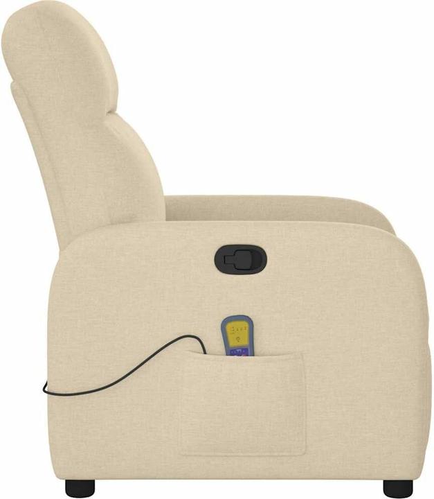 Actual product image vidaXL Massage chair cream fabric