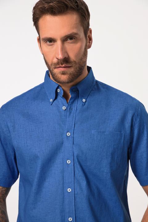 Immagine prodotto JP1880 Camicia dalla vestibilità moderna con lino, mezze maniche e colletto button-down (XL)