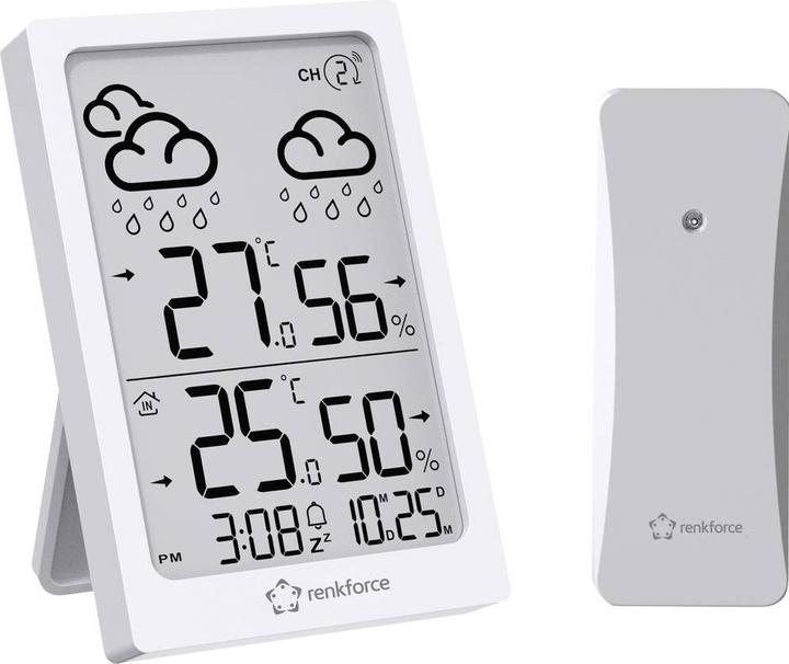 Renkforce RF-6416472 Funk-Wetterstation Weiss