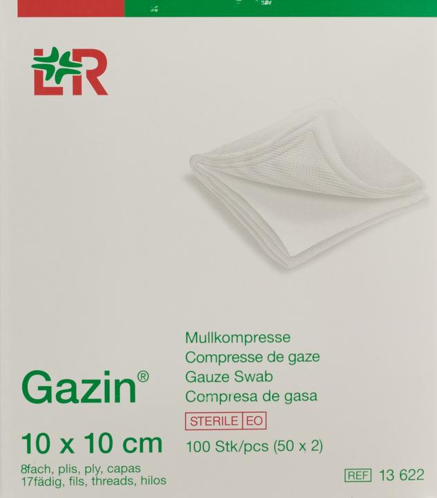 Produktbild Gazin Mullkompressen 10x10cm 8fach steril