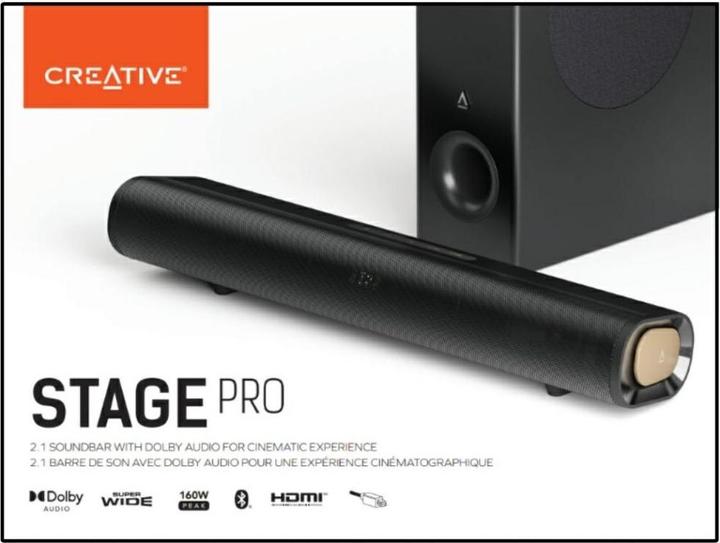 Immagine prodotto Creative Soundbar Stage Pro mit Subwoofer,Bluetooth,USB,schw
