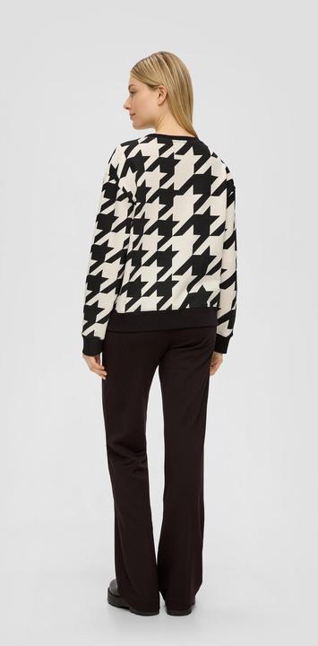 Produktbild s.Oliver Sweatshirt Sweatshirt mit Hahnentritt-Muster (44)