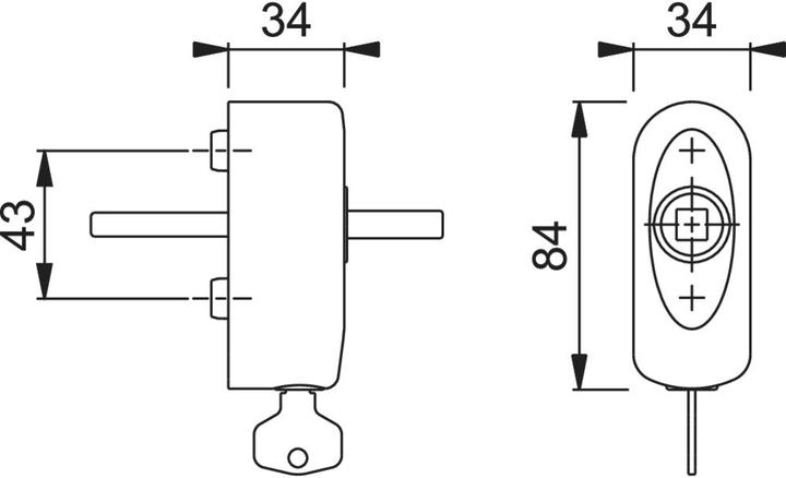 Immagine prodotto Hoppe Rosone AUS950S 100NM Alluminio F1 / colore naturale 32 mm SecuSelect® / Secu100® / Secustik® (Maniglia della porta)