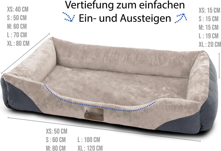 Actual product image Aspero Dog Bed Hanko - 8611 (Dog)