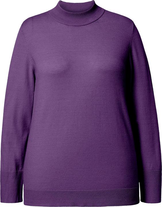 Produktbild Ulla Popken Pullover, Stehkragen, Langarm, Rippbündchen (56)