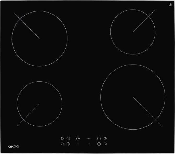 Productafbeelding Akpo Keramische kookplaat PKA 58008/2 zwart 4 zone(s)
