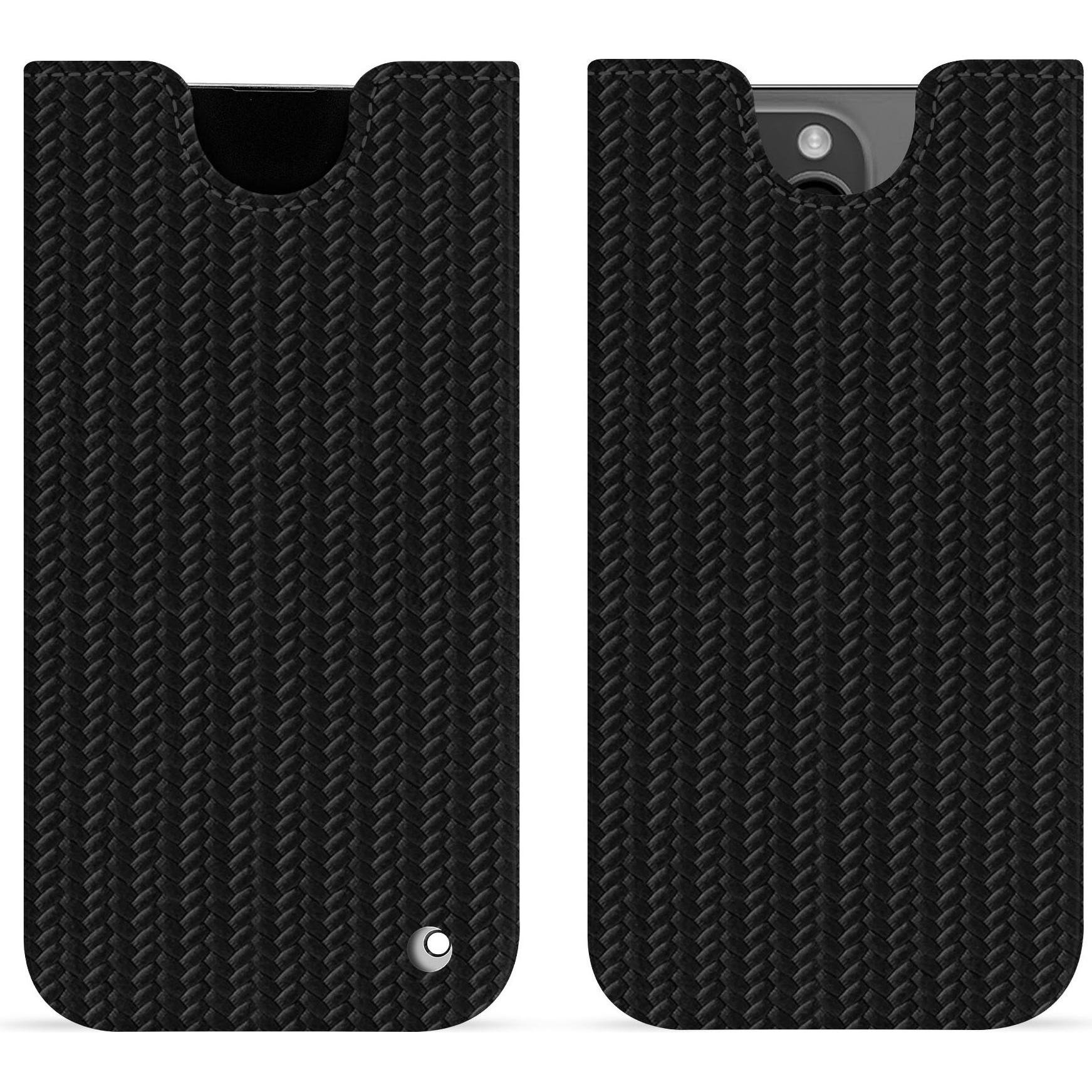 Noreve Lederschutzhülle (Apple iPhone 15 Pro Max), Smartphone Hülle, Schwarz
