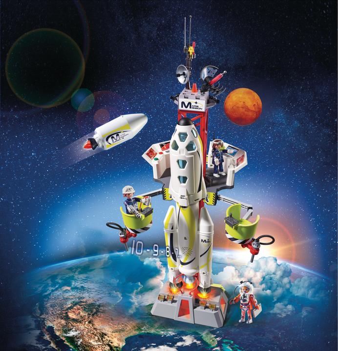 Actual product image Playmobil Mars rocket with launch pad (9488, Playmobil Space)