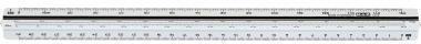 Actual product image M+r M + R triangular ruler 30.0 cm, silver/black (30 cm, Plastic)