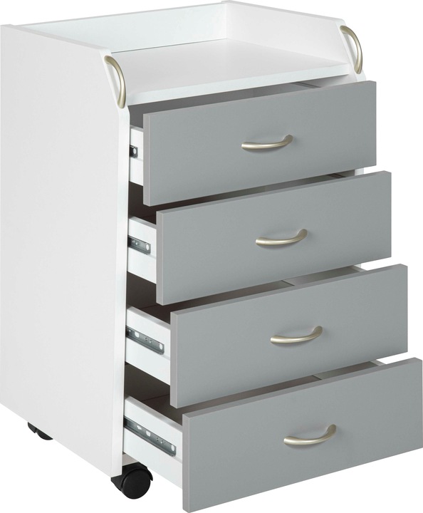 Produktbild Inter Link Container PRINTI Rollcontainer Printi weiss-grau (40 x 65 x 36 cm)