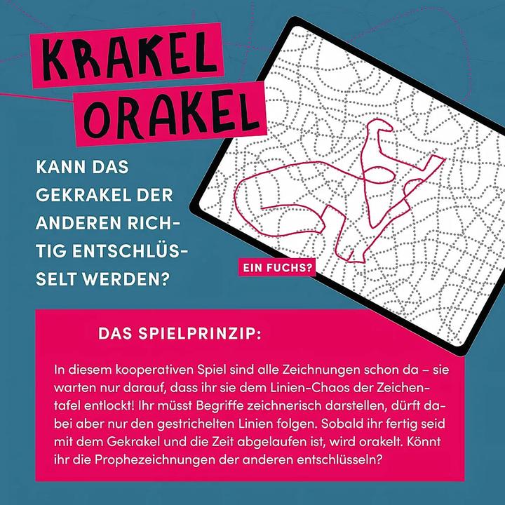 Actual product image Krakel-Orakel – Das Zeichenspiel für alle, die nicht zeichnen können (German, 2 - 8 Players)