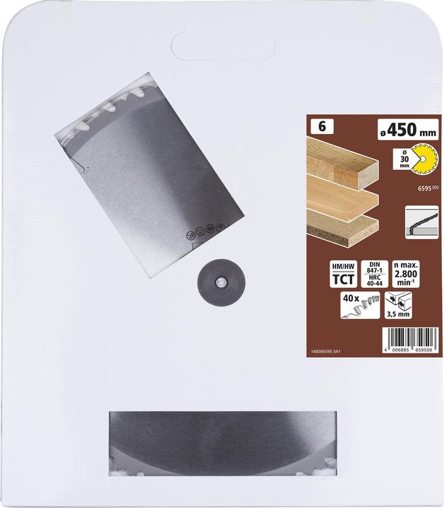 Actual product image wolfcraft TC Circular Table Saw Blade, brown series, Ø 350 mm