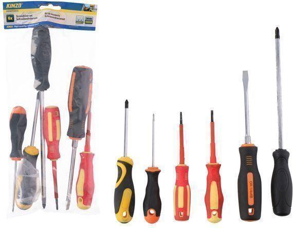 Productafbeelding Kinzo Schroevendraaier 6 Assorti MT 6as (Gleuf)