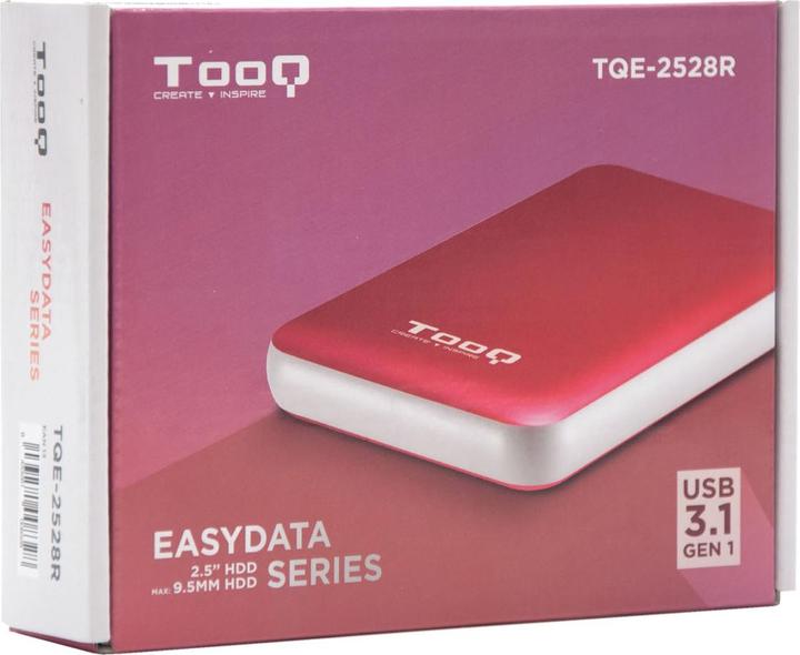 Produktbild Tooq Technology CAJA EXTERNA TQE-2528R 2,5" 9,5 MM SATA USB 3.1 GEN1 ROJA (2.5")
