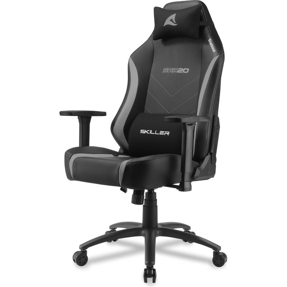 Sharkoon Skiller SGS20 Gamingstuhl, /grau PU, Gaming Stuhl, Grau, Schwarz