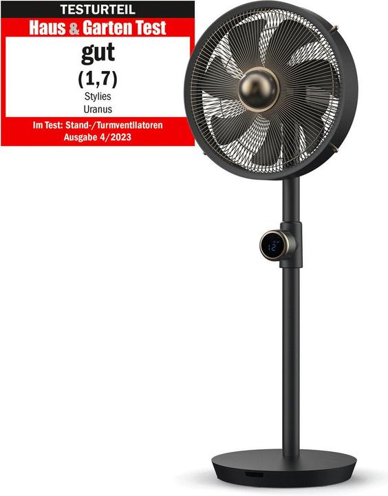 Productafbeelding Stylies Voetstukventilator Uranus Antraciet (54 dB)