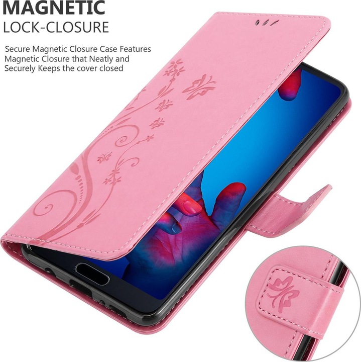 Produktbild Cadorabo Flower Book Cover (Huawei P20)
