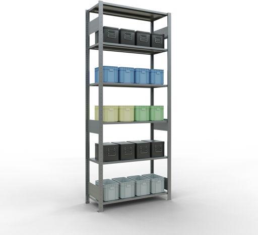 Immagine prodotto Schulte Lagertechnik Sistema di scaffalature di base senza viti MULTIplus150 con ripiani di lunghezza