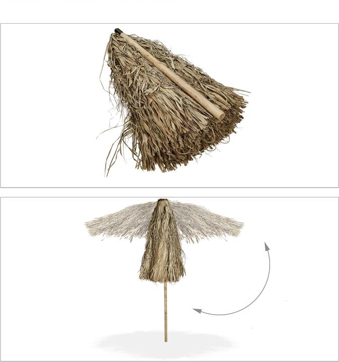 Actual product image Relaxdays Hawaii parasol (2.38 m)