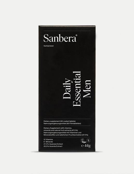 Nährwerte und Zutaten Sanbera Daily Essential Men (90 Stück, Tabletten)