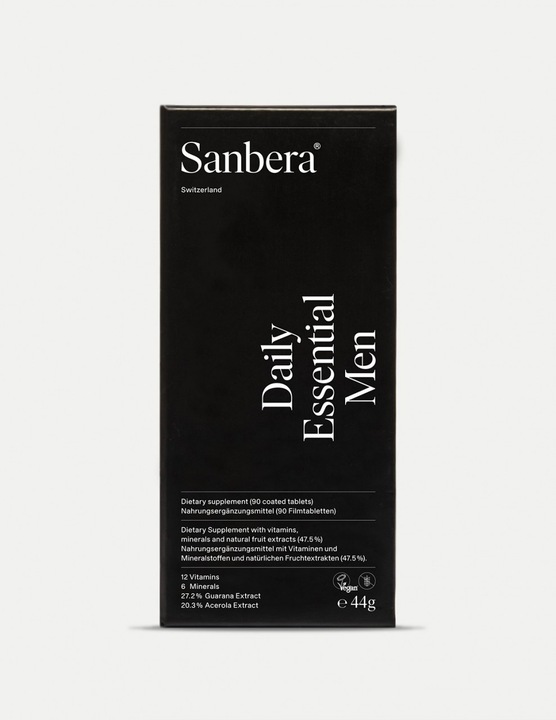 Nutritional values and ingredients Sanbera Daily Essential Men (90 Piece, Pills)
