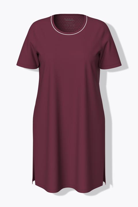 Actual product image Ulla Popken 2 Pack Short Sleeve Nightshirts - Dot, Solid (58)