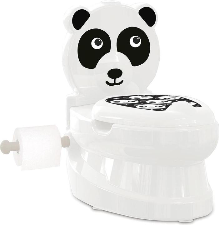 Jamara My Little Toilet Panda met doorspoelgeluid en toiletpapierhouder