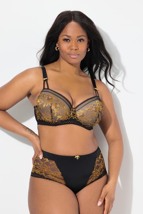 Image du produit TruYou Soutien-gorge avec dentelle en fil doré, armatures et bonnets souples - bonnets B-F (95 D)