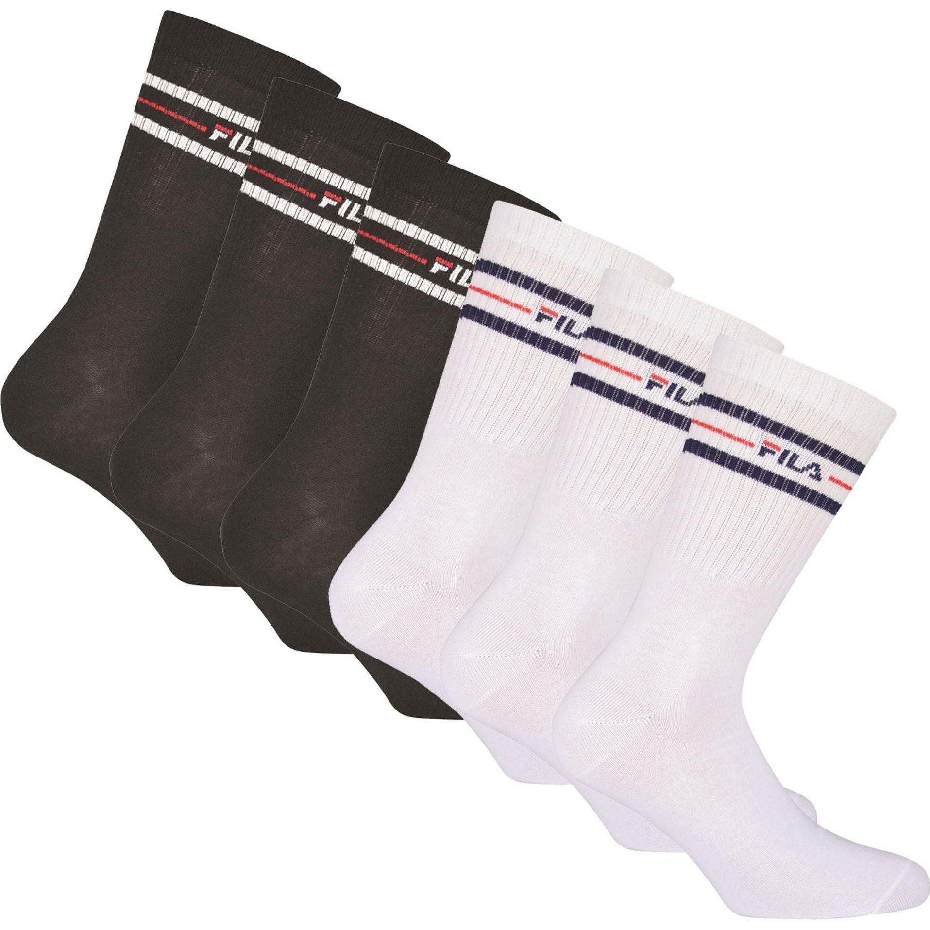 FILA, Herren, Socken, Socken Sportlich Bequem sitzend, Mehrfarbig, (6er Pack, 39 - 42)