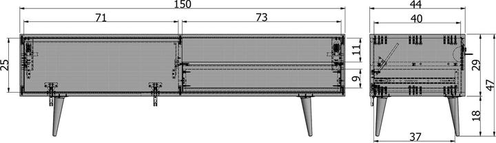 Produktbild Woood Tygo (150 x 44 x 47 cm)
