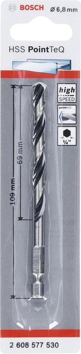 Actual product image Bosch Professional Zubehör HSS PointTeQ hexagon drill bit 6.8 mm (6.8 mm)