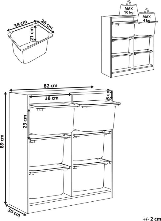 Produktbild Beliani Tobin (82 x 30 x 89 cm)