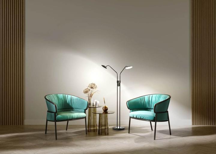 Actual product image Fischer & Honsel Honsel Tallri LED floor lamp 2-fold 15W Tunable white controllable dimmable glass partially