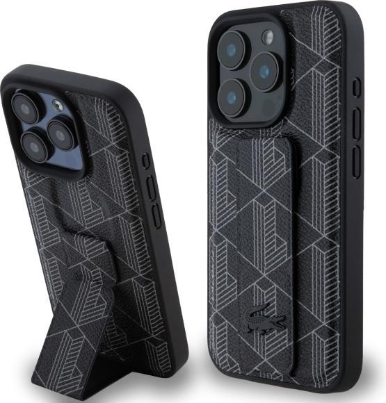Actual product image Lacoste LCHCP15LGSPBSK iPhone 15 Pro 6,1" black hardcase Grip Stand Mono (Apple iPhone 15 Pro)