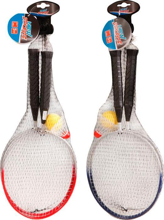 New Sports Badminton-Set Kids, mit Federbällen, sortiert