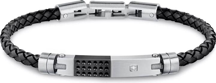 Immagine prodotto Morellato Elegante bracciale da uomo in pelle Moody SQH58 (21 cm, Acciaio inossidabile, Cuoio)