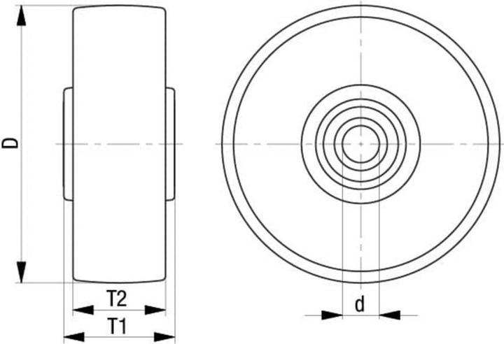 Productafbeelding Blickle 45930 PP 80/12R Rad Rad-Durchmesser 80 mm Tragfähigkeit max. 120 kg 1 St.