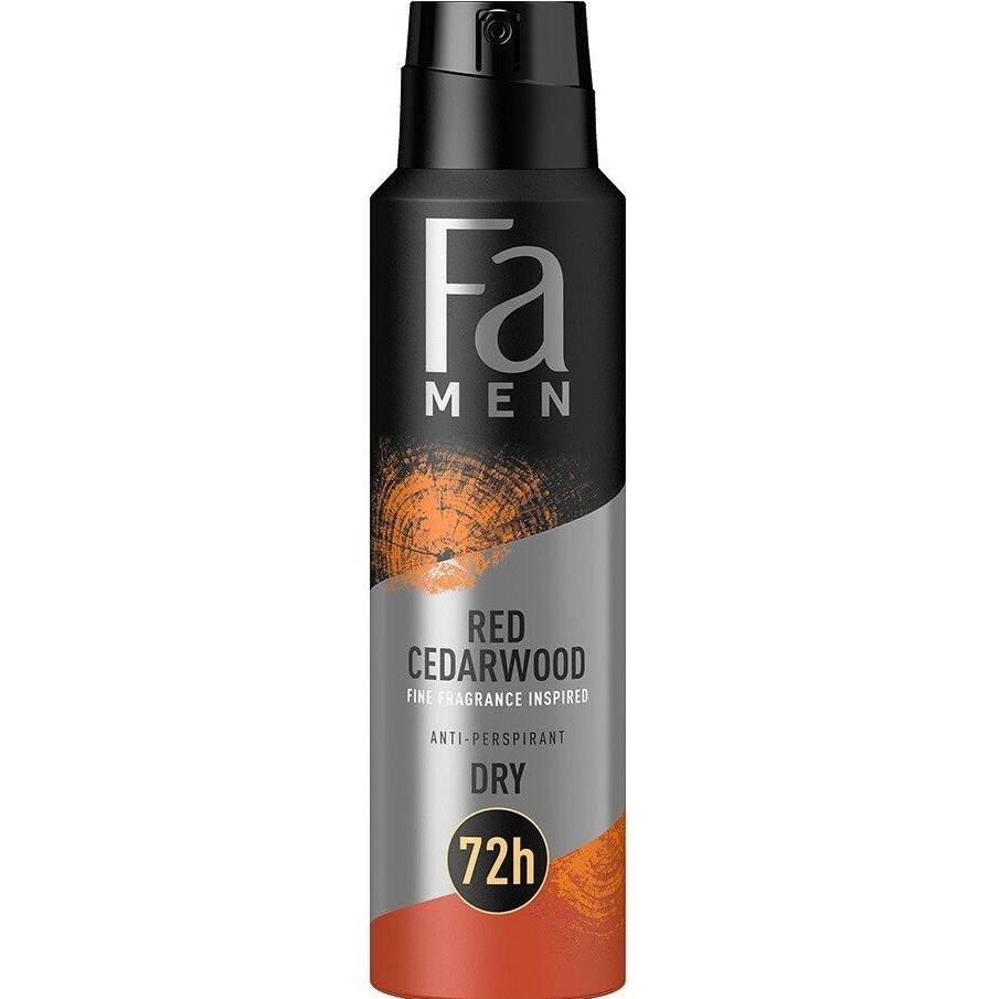 Fa, Deo, Men Red Cedarwood Inspired Antitranspirant 72 Hour Deodorant (Spray)