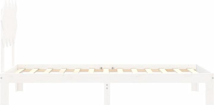 Image du produit VidaXL Massivholzbett mit Kopfteil Weiss 3FT Single (90 x 190 cm)