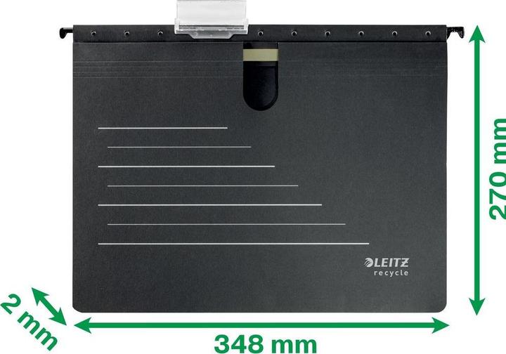 Produktbild Leitz 10 Hängehefter ALPHA® recycle 1920 Karton schwarz (A4, 10x)