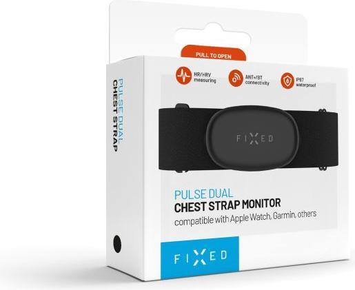 Actual product image Fixed Chest strap hearth-rate monitor Pulse Dual, HR+HRV measure, black
